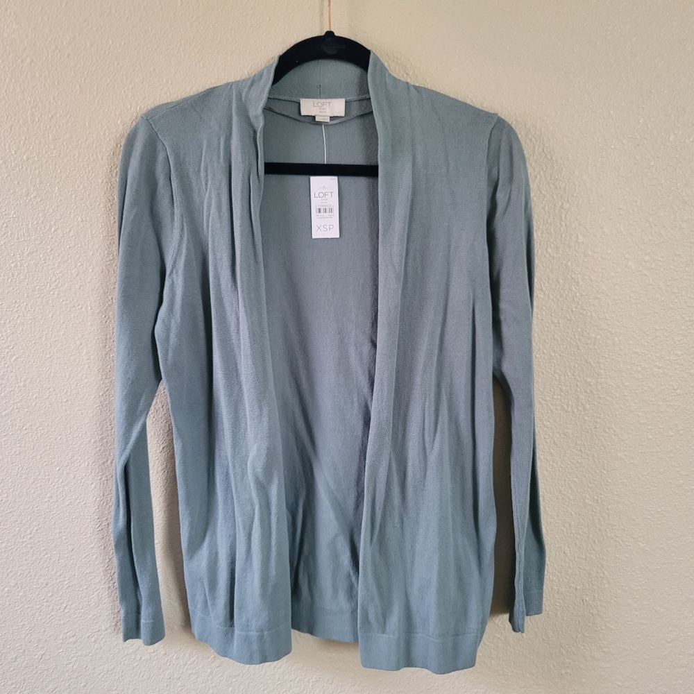 ✨️BOGO✨️NWT Loft Outlet Open Front Cardigan in Mint Size XSP